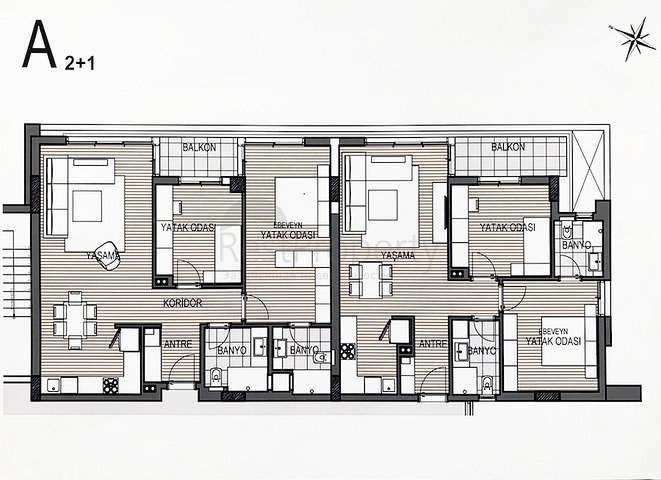 Инвестиционный проект в районе Гюзельоба Лара в 5 минутах от пляжа