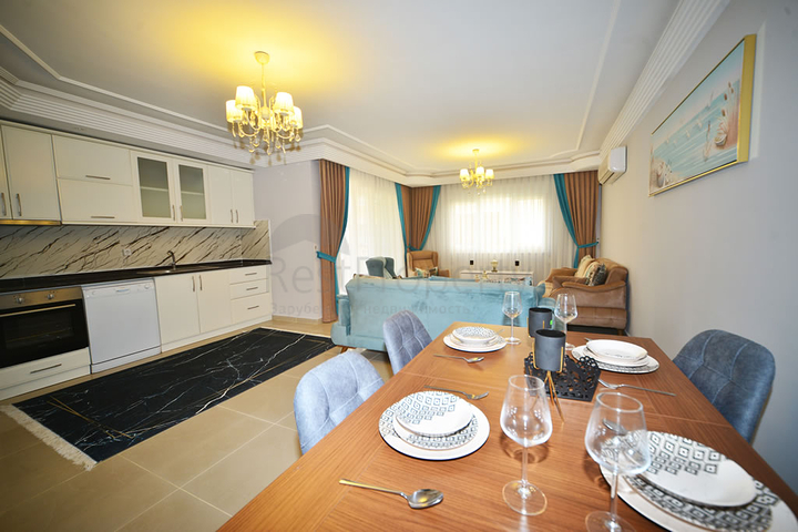 Меблированная квартира с двумя спальнями в районе Оба