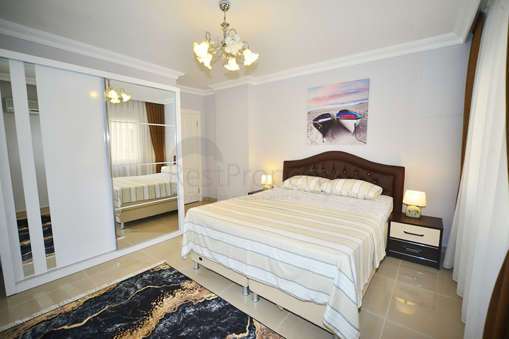 Меблированная квартира с двумя спальнями в районе Оба