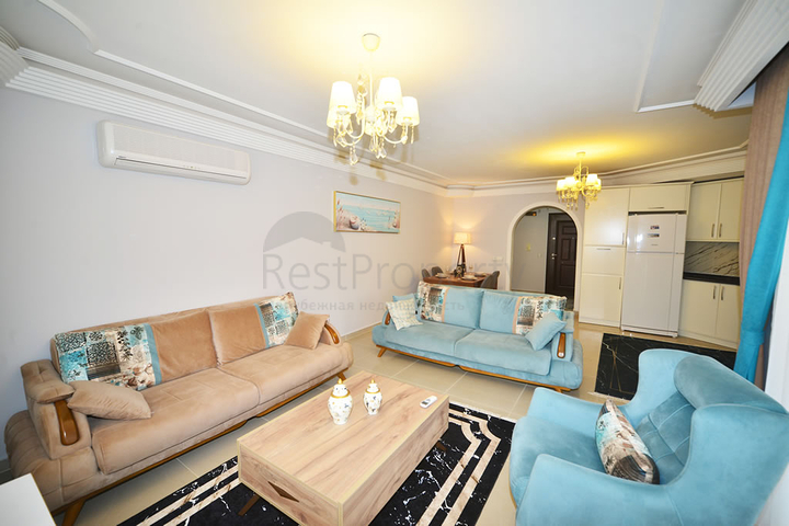 Меблированная квартира с двумя спальнями в районе Оба