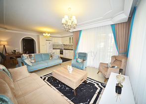 Меблированная квартира с двумя спальнями в районе Оба