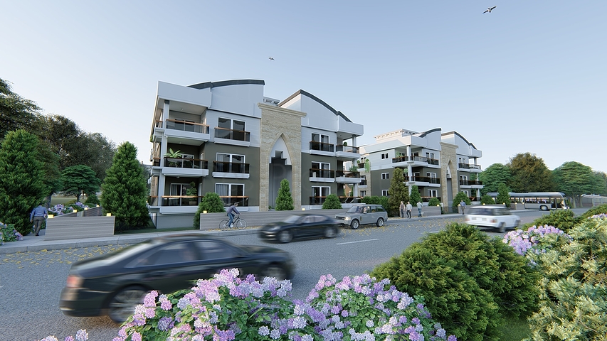 Просторные квартиры 3+1 в Алтынкале Дошемеальты 