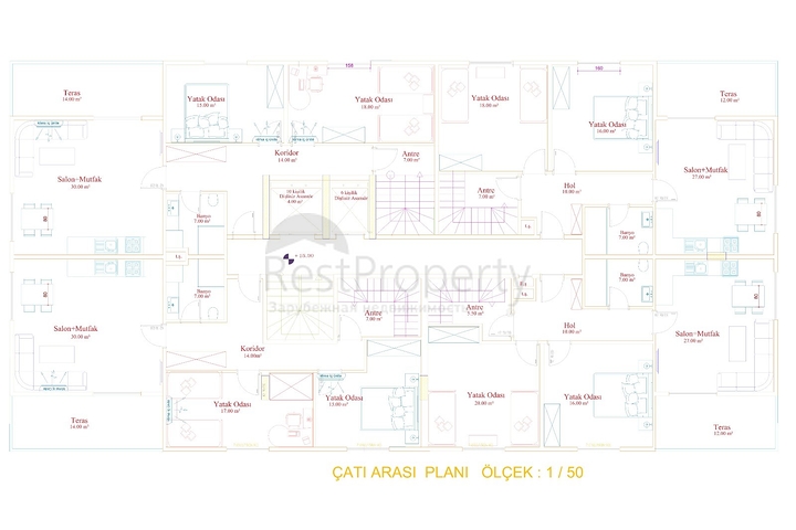 Новый жилой комплекс в районе Махмутлар