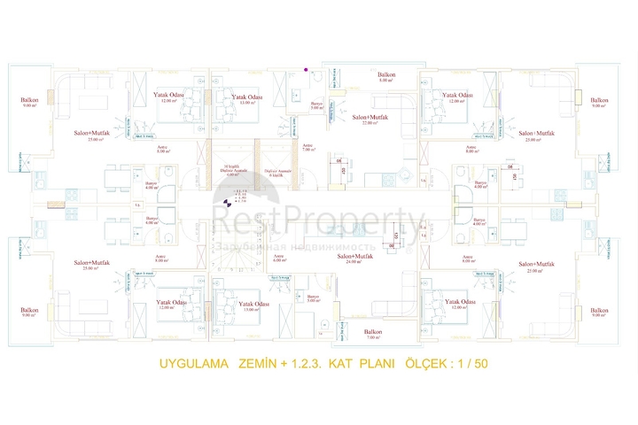 Новый жилой комплекс в районе Махмутлар