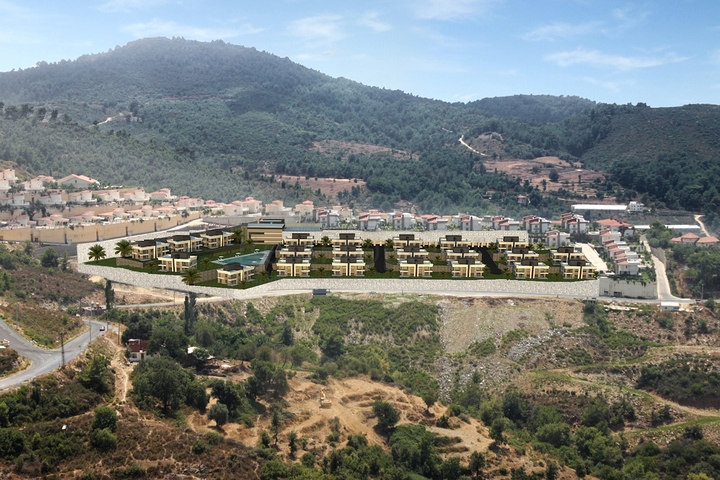 Виллы на этапе строительства в районе Каргыджак