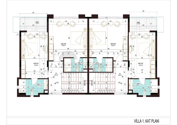 Виллы на этапе строительства в районе Каргыджак