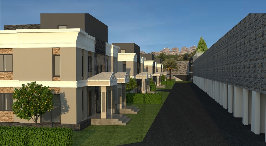 Виллы на этапе строительства в районе Каргыджак