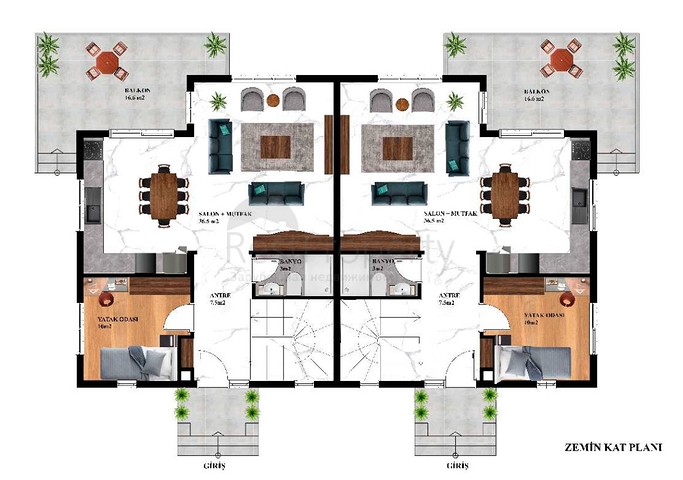 Виллы на этапе строительства в районе Каргыджак