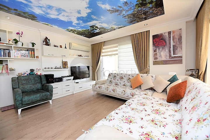 Меблированная квартира в районе Авсаллар с видом на море