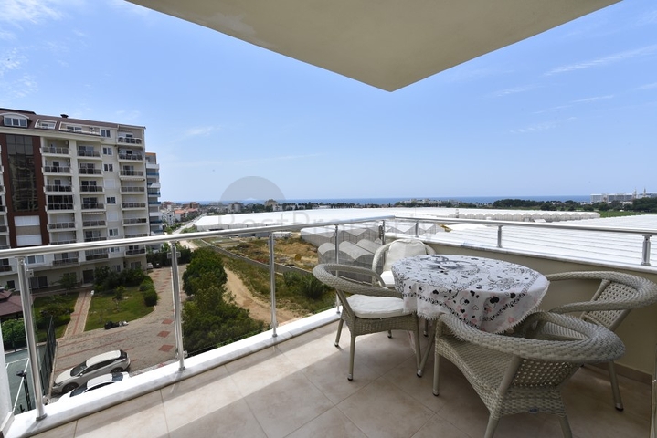 Меблированная квартира в районе Авсаллар с видом на море