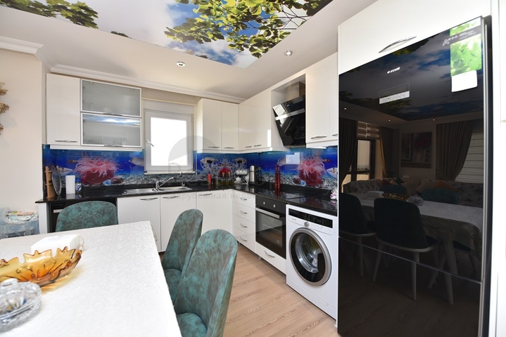 Меблированная квартира в районе Авсаллар с видом на море