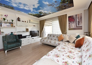 Меблированная квартира в районе Авсаллар с видом на море