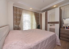 Меблированная квартира в районе Авсаллар с видом на море