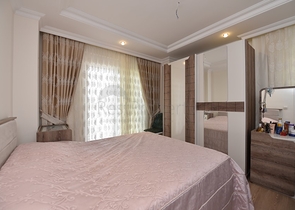 Меблированная квартира в районе Авсаллар с видом на море