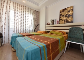 Меблированная квартира в районе Авсаллар с видом на море