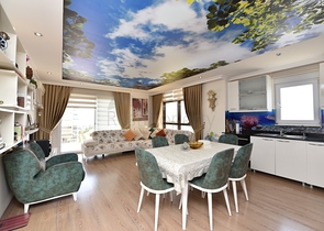 Меблированная квартира в районе Авсаллар с видом на море