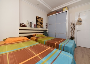 Меблированная квартира в районе Авсаллар с видом на море