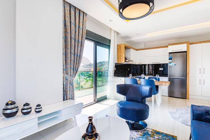 Меблированная двухкомнатная квартира в Авсалларе