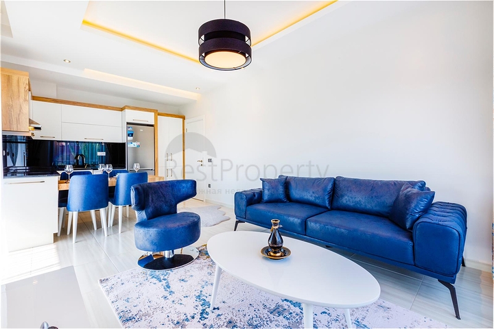 Меблированная двухкомнатная квартира в Авсалларе