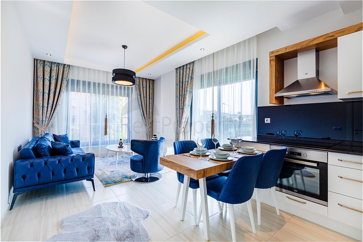 Меблированная двухкомнатная квартира в Авсалларе