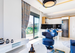 Меблированная двухкомнатная квартира в Авсалларе