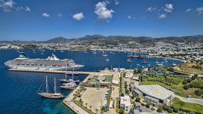 Виллы с видом на главный замок Бодрума и острова Кос и Караада