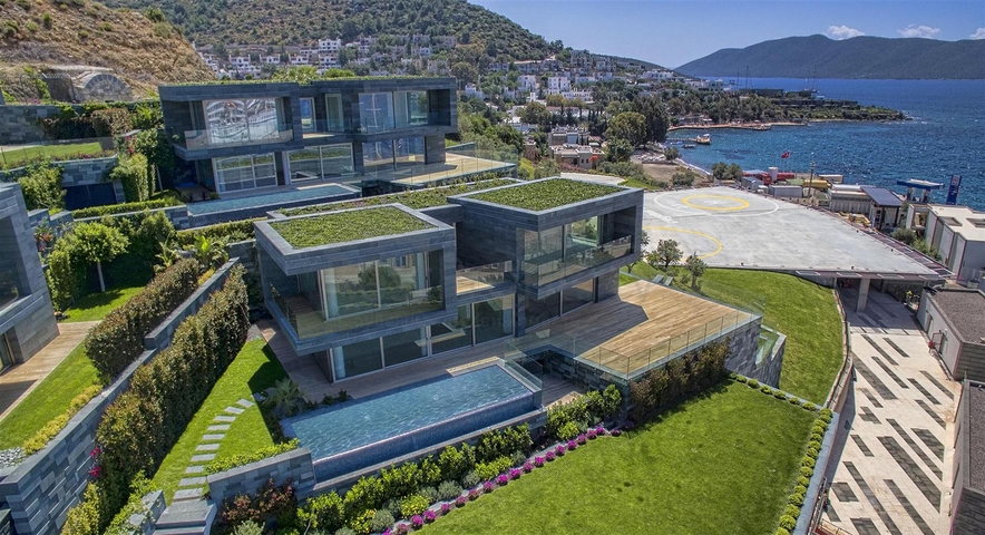 Виллы с видом на главный замок Бодрума и острова Кос и Караада