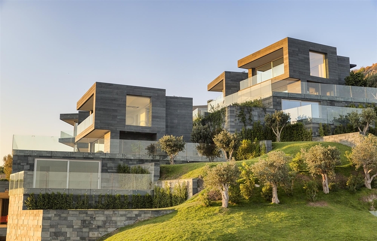 Виллы с видом на главный замок Бодрума и острова Кос и Караада