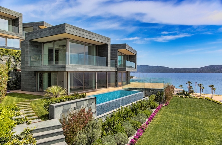 Виллы с видом на главный замок Бодрума и острова Кос и Караада