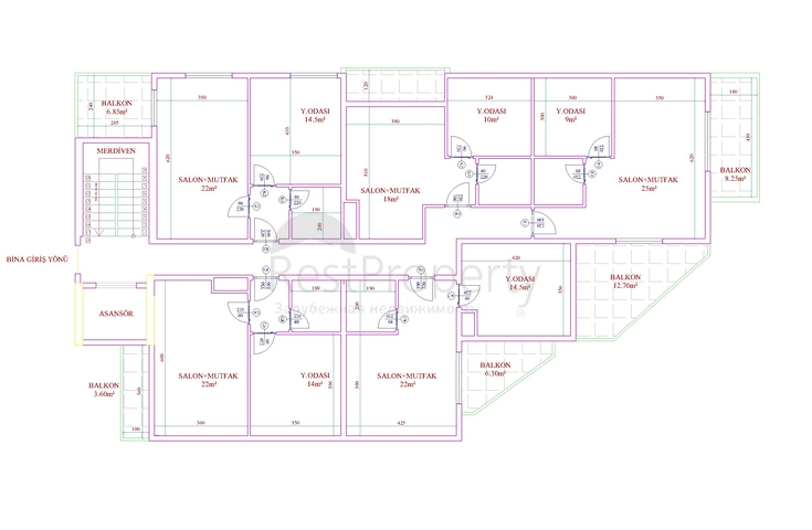 Новый строящийся проект в районе Махмутлар 