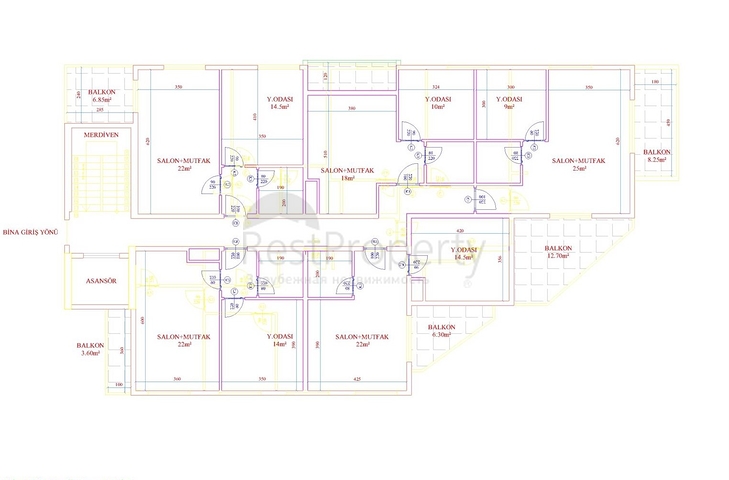 Новый строящийся проект в районе Махмутлар 