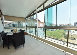 Меблированный пентхаус 3+1 с видом на горы в районе Газипаша