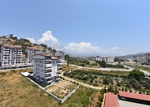 Меблированный пентхаус 3+1 с видом на горы в районе Газипаша