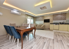 Меблированный пентхаус 3+1 с видом на горы в районе Газипаша