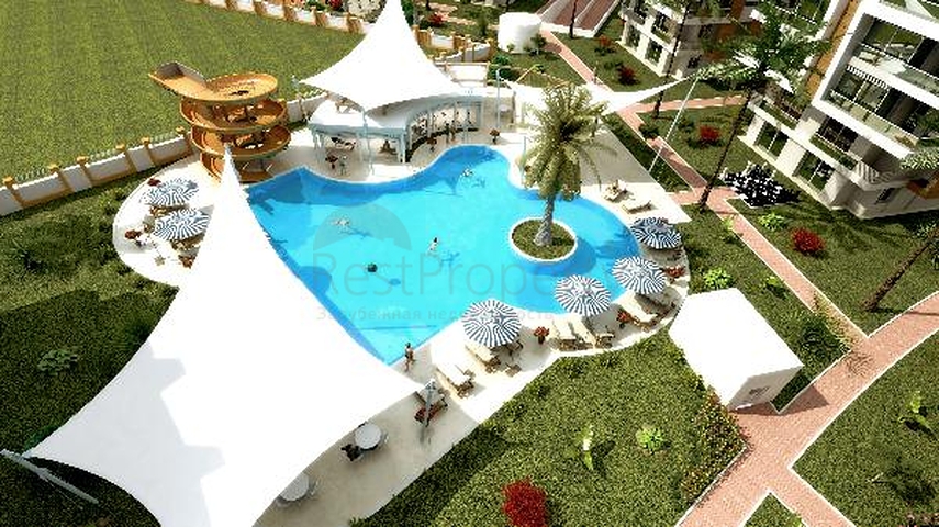 Квартира 1+1 с мебелью в комплексе в Молла Юсуф Коньяалты