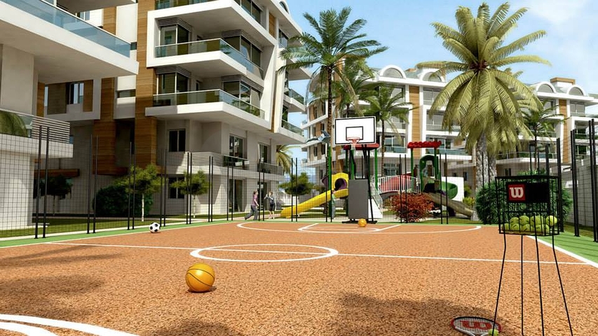 Квартира 1+1 с мебелью в комплексе в Молла Юсуф Коньяалты