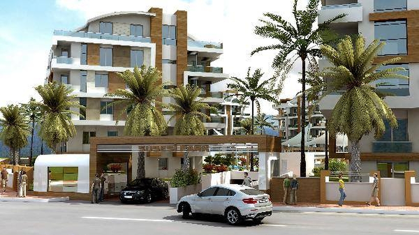 Квартира 1+1 с мебелью в комплексе в Молла Юсуф Коньяалты