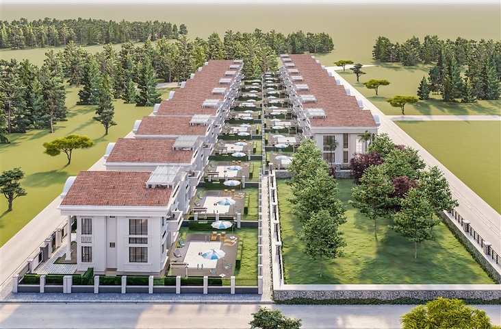 Виллы на завершении строительства в центре Белека