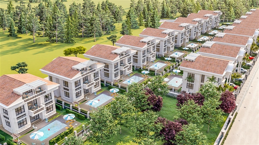 Виллы на завершении строительства в центре Белека