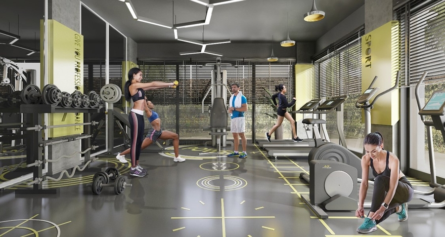 Новый жилой комплекс на стадии строительства в районе Оба