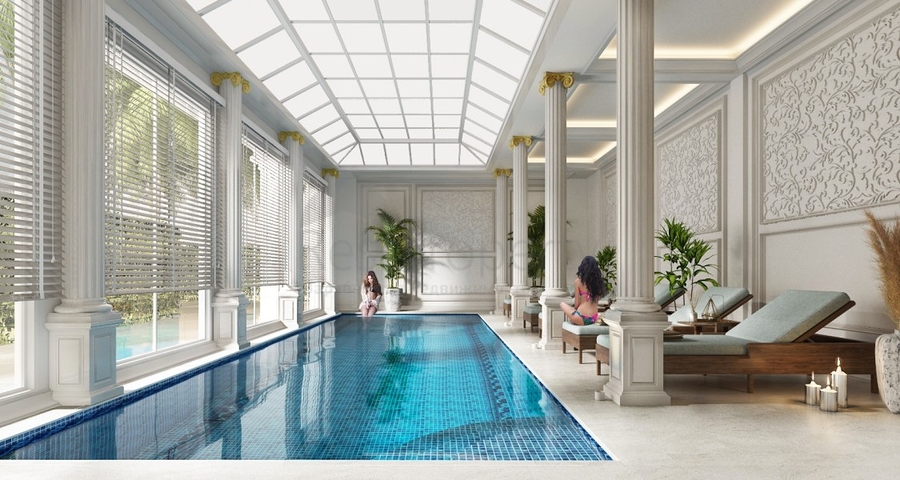 Новый жилой комплекс на стадии строительства в районе Оба