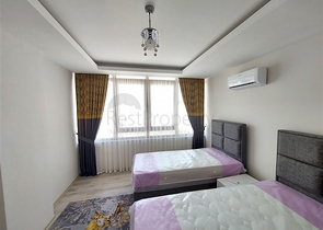 Двухэтажная квартира с мебелью в Махмутларе 