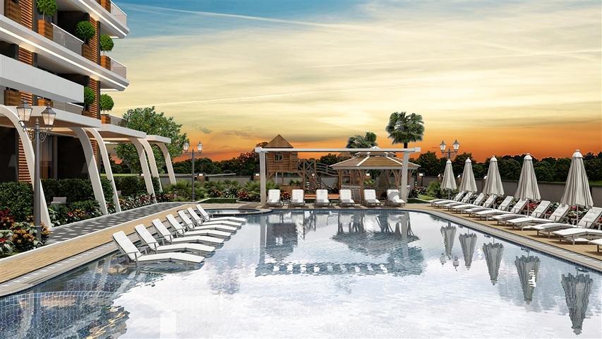 Строящийся комплекс в престижном районе Алании