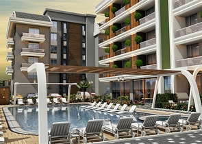 Строящийся комплекс в престижном районе Алании