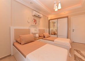 Шикарная квартира 2+1 с мебелью в 100 м от моря в районе Махмутлар, Алания