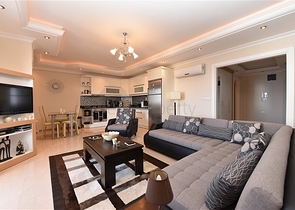 Шикарная квартира 2+1 с мебелью в 100 м от моря в районе Махмутлар, Алания