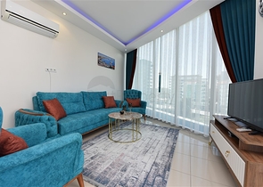 Просторная двухкомнатная квартира в Махмутларе