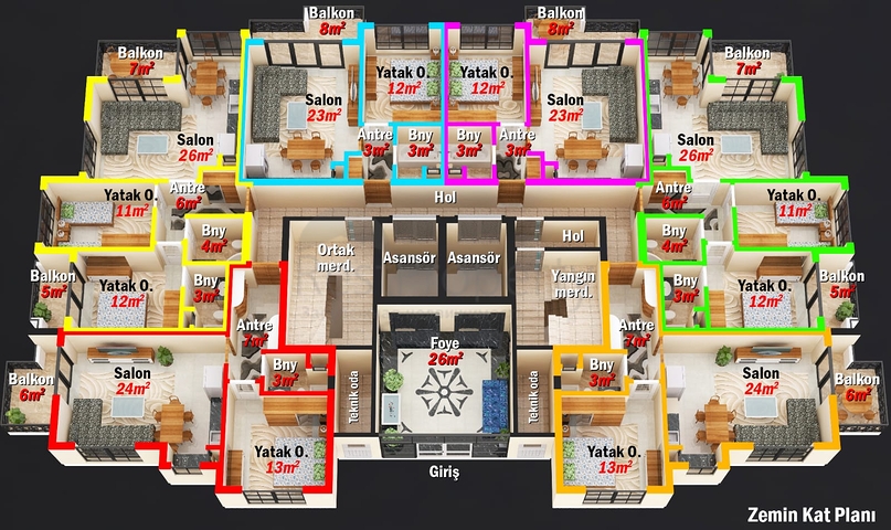 Новый проект в районе Махмутлар