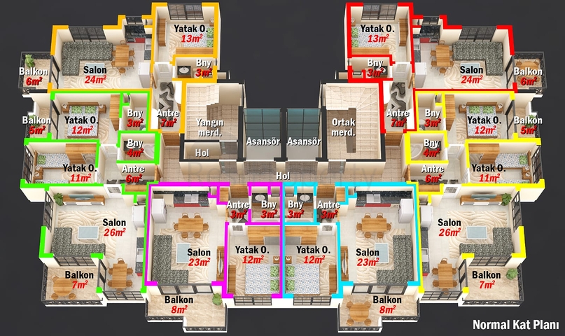 Новый проект в районе Махмутлар