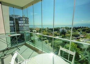 Меблированная квартира 2+1 с видом на море в Гюзельоба Лара 